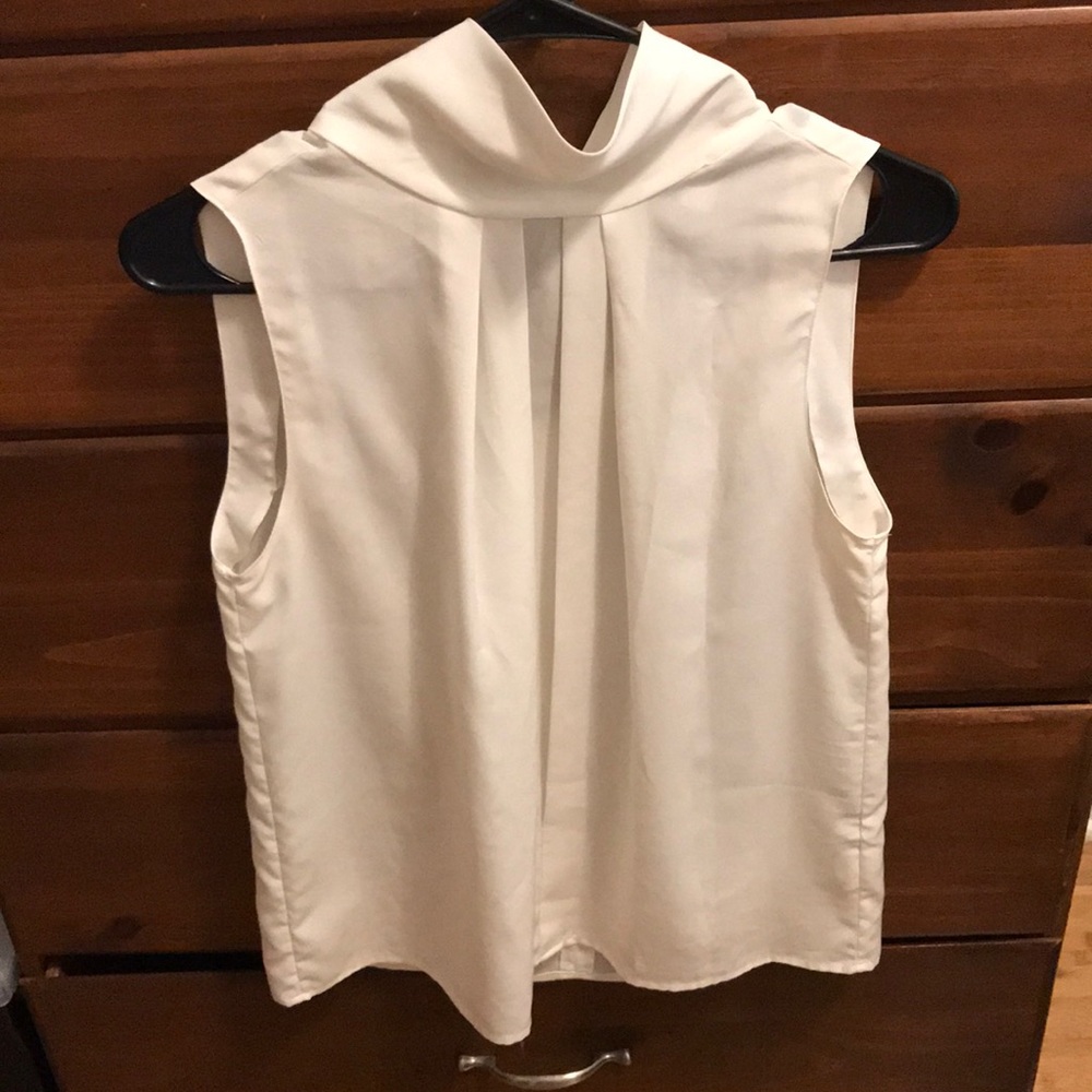 White high neck blouse